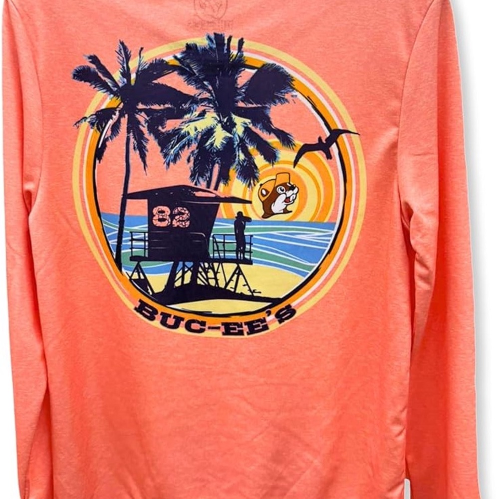 BUC - EE’S Long Sleeve Tee with Palm Tree Logo S